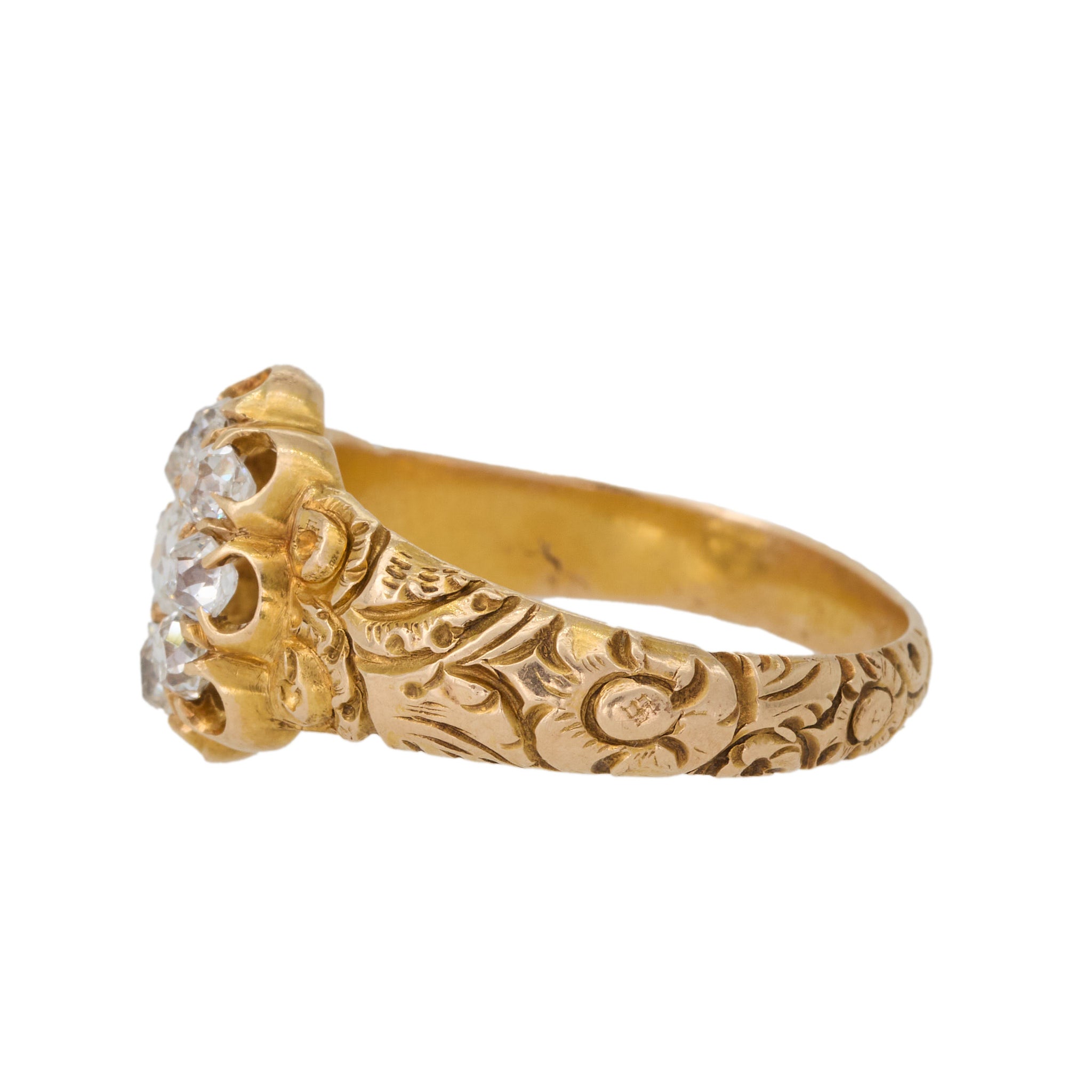 Antique Diamond Cluster Ring-Charlotte Sayers Antique Jewellery