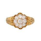 Antique Diamond Cluster Ring-Charlotte Sayers Antique Jewellery
