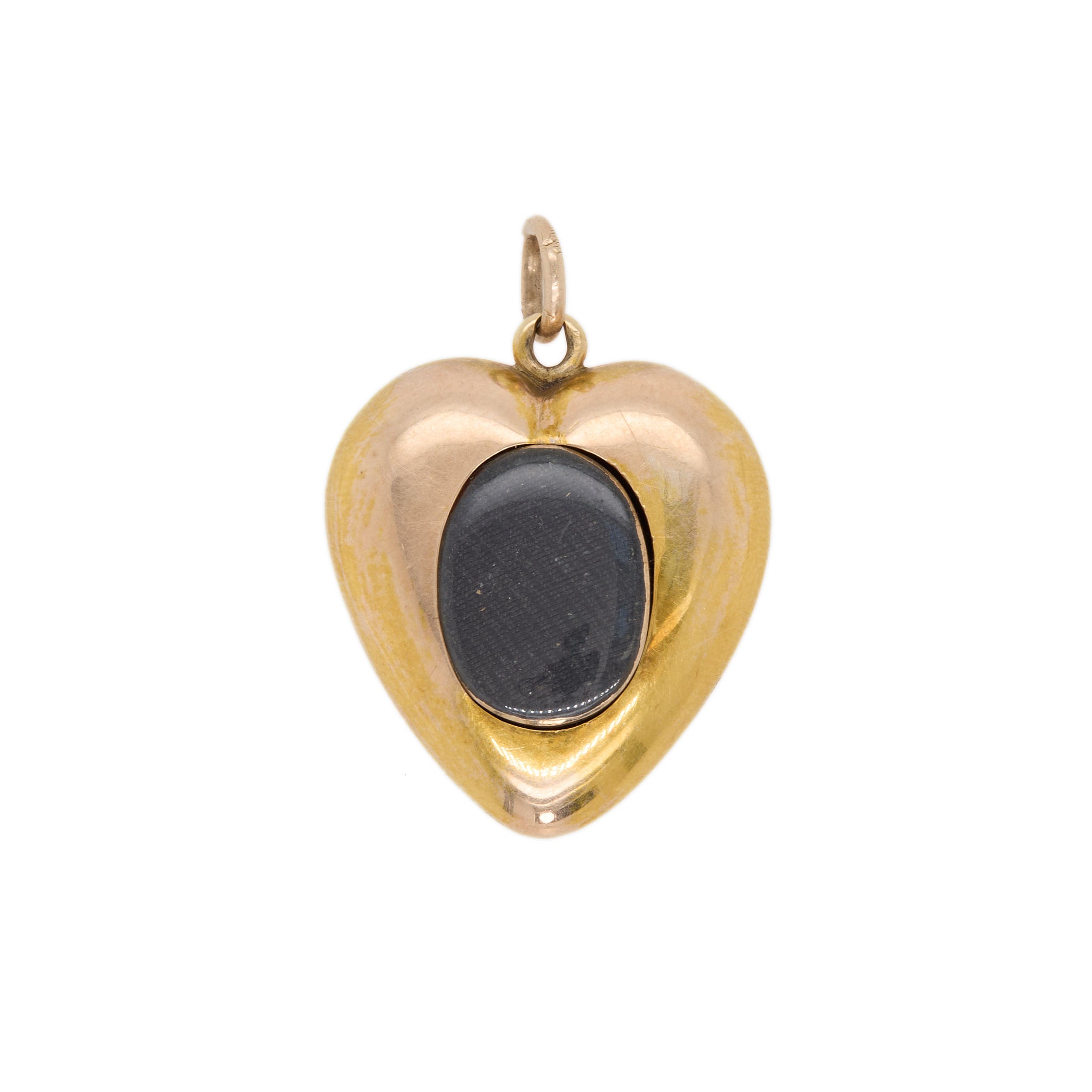 Antique Gold Heart Pendant-Charlotte Sayers Antique Jewellery