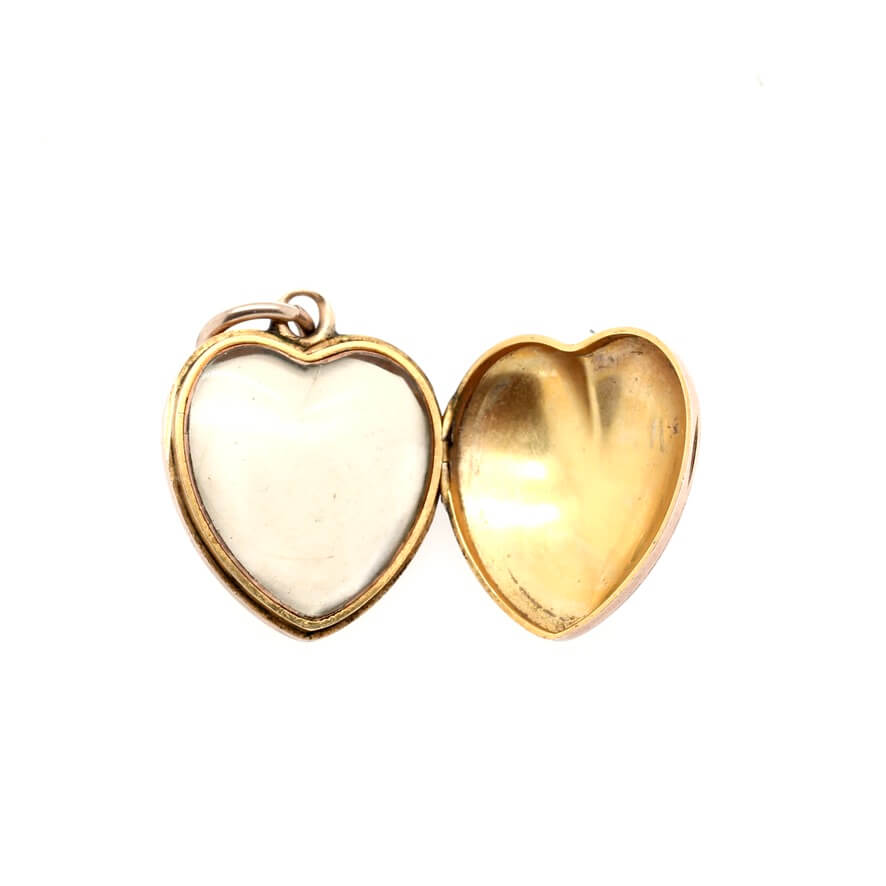 Antique Gold Heart Pendant-Charlotte Sayers Antique Jewellery