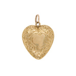 Antique Gold Heart Pendant-Charlotte Sayers Antique Jewellery