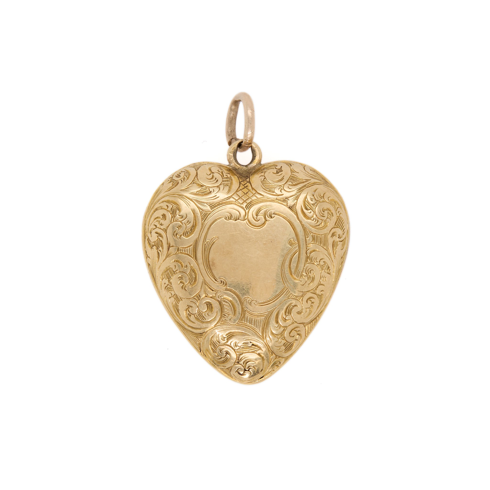 Antique Gold Heart Pendant-Charlotte Sayers Antique Jewellery