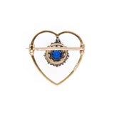 Antique Heart Brooch-Charlotte Sayers Antique Jewellery