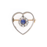 Antique Heart Brooch-Charlotte Sayers Antique Jewellery