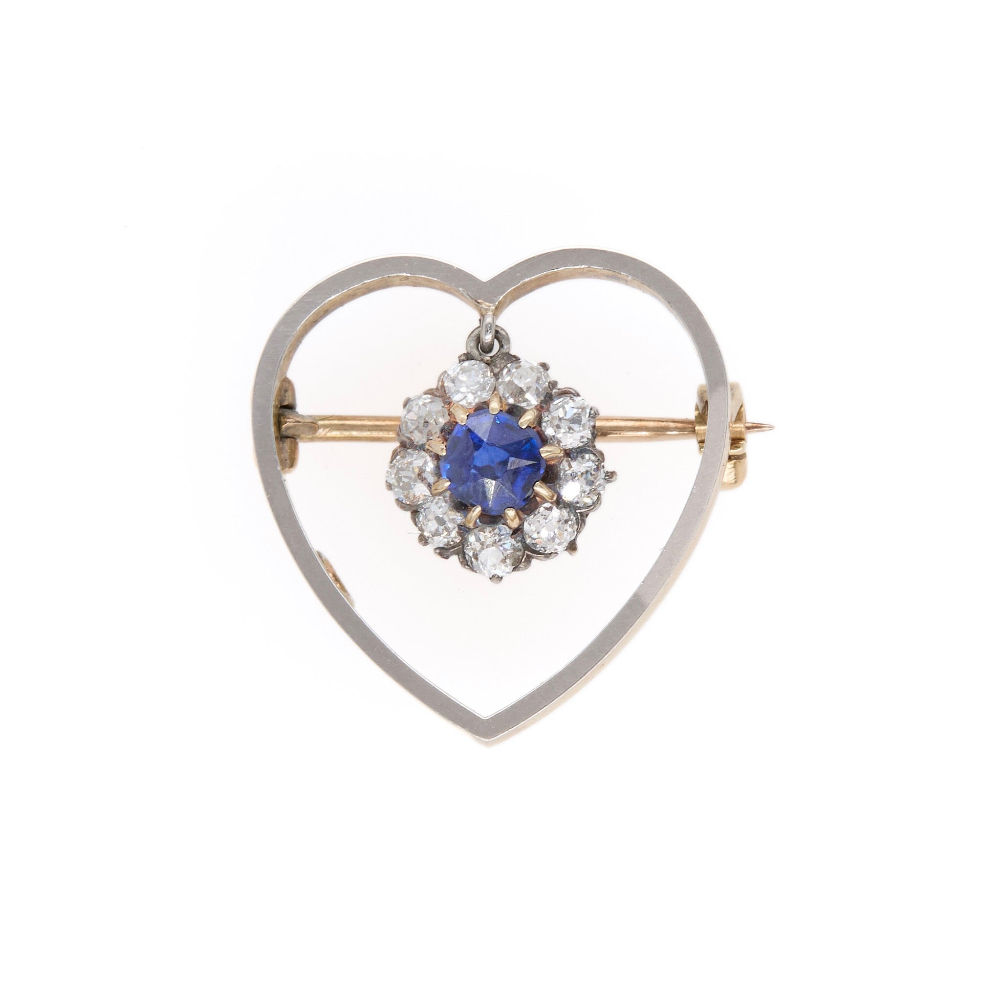 Antique Heart Brooch-Charlotte Sayers Antique Jewellery