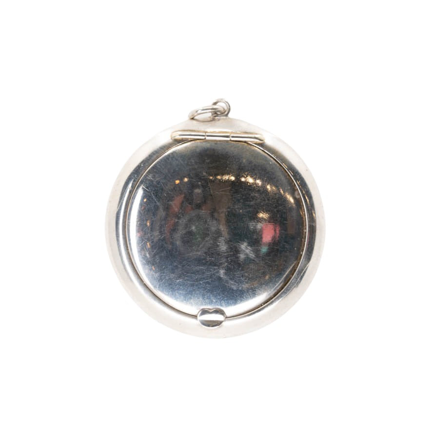 Antique Silver Compact Mirror-Charlotte Sayers Antique Jewellery