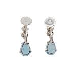 Aquamarine Diamond Drop Earrings-Charlotte Sayers Antique Jewellery