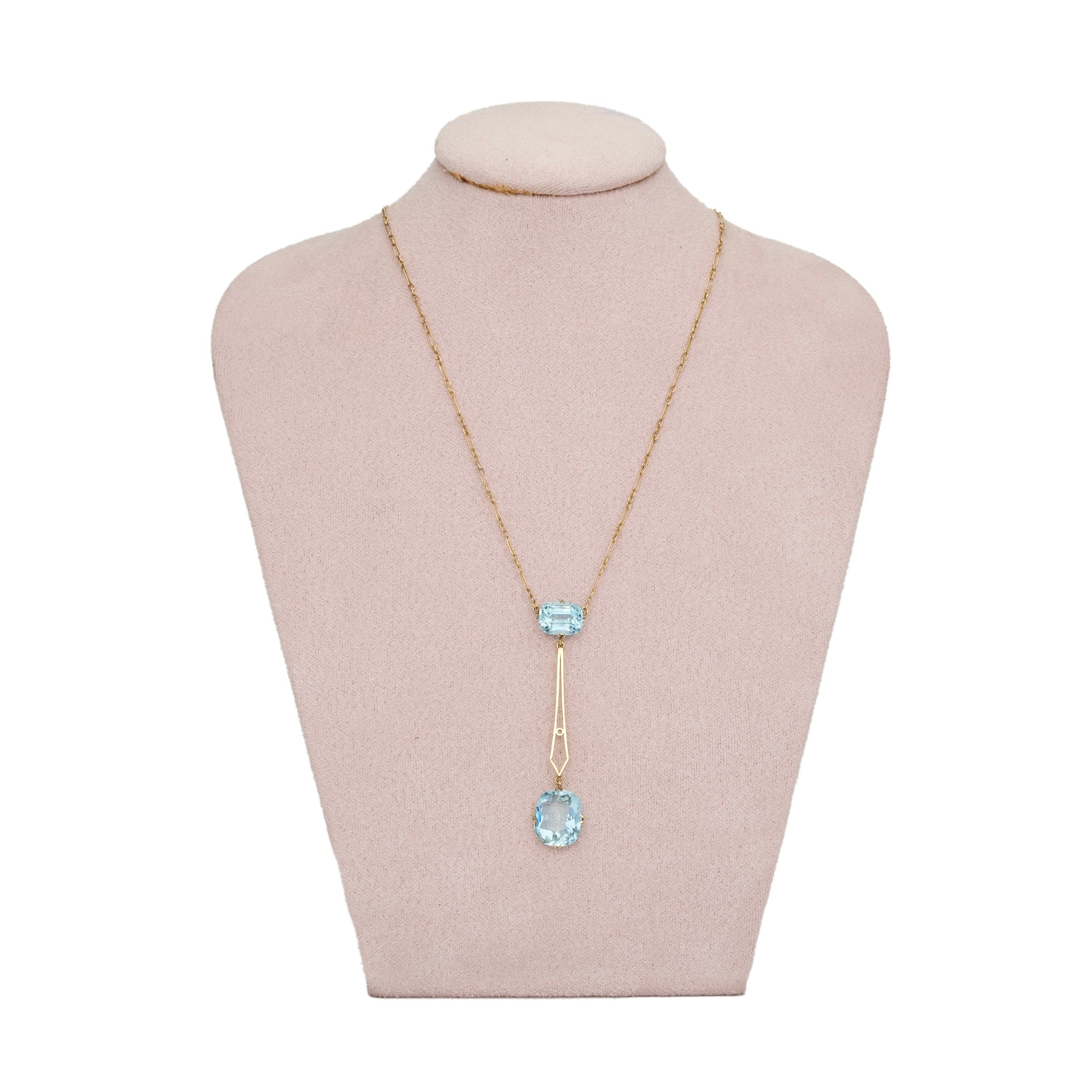 Aquamarine Pendant-Charlotte Sayers Antique Jewellery