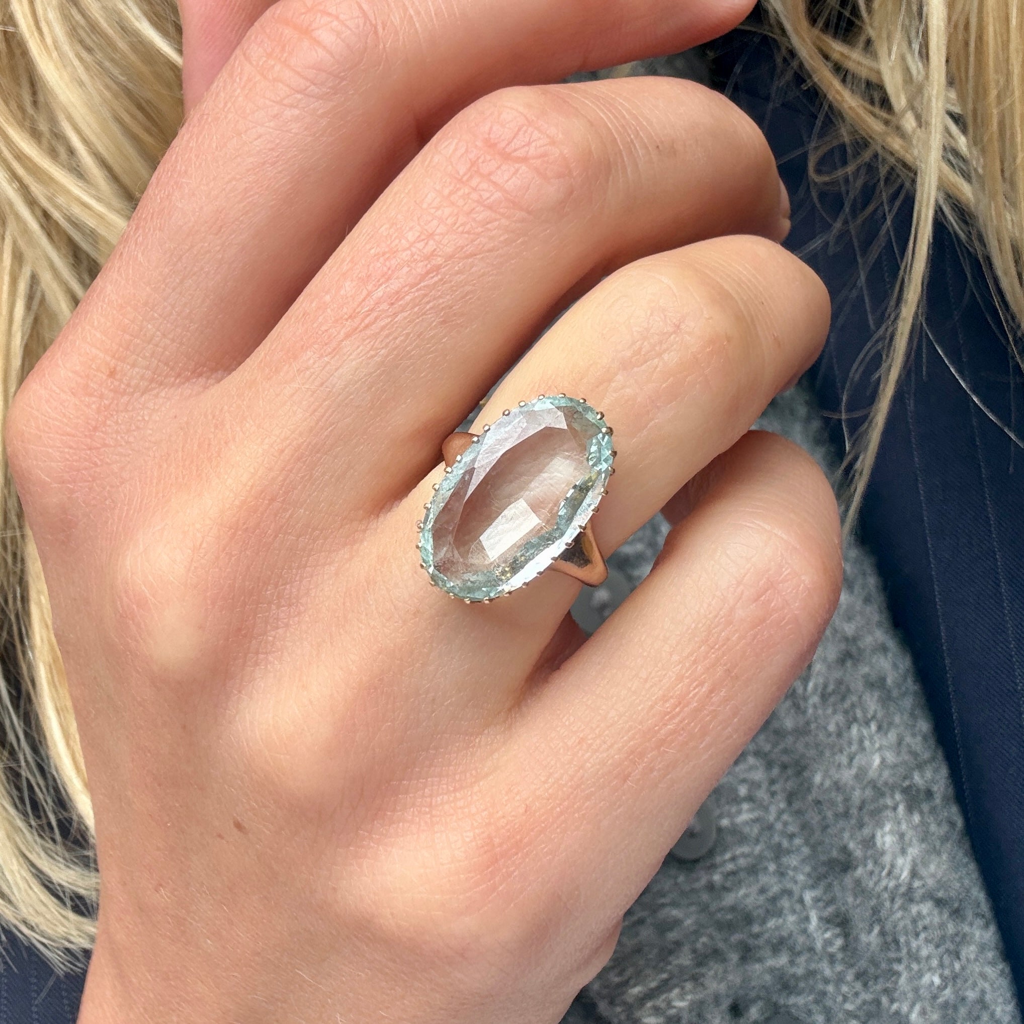 Aquamarine Ring-Charlotte Sayers Antique Jewellery