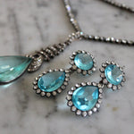 Aquamarine and Colourless Paste Silver Suite-Charlotte Sayers Antique Jewellery