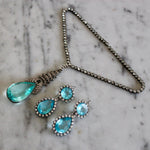 Aquamarine and Colourless Paste Silver Suite-Charlotte Sayers Antique Jewellery