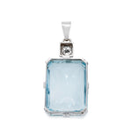 Aquamarine and Diamond Pendant-Charlotte Sayers Antique Jewellery