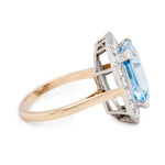 Aquamarine and Diamond Ring-Charlotte Sayers Antique Jewellery