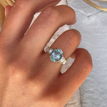 Aquamarine and Diamond Ring-Charlotte Sayers Antique Jewellery