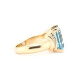 Aquamarine and Diamond Ring-Charlotte Sayers Antique Jewellery