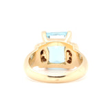 Aquamarine and Diamond Ring-Charlotte Sayers Antique Jewellery