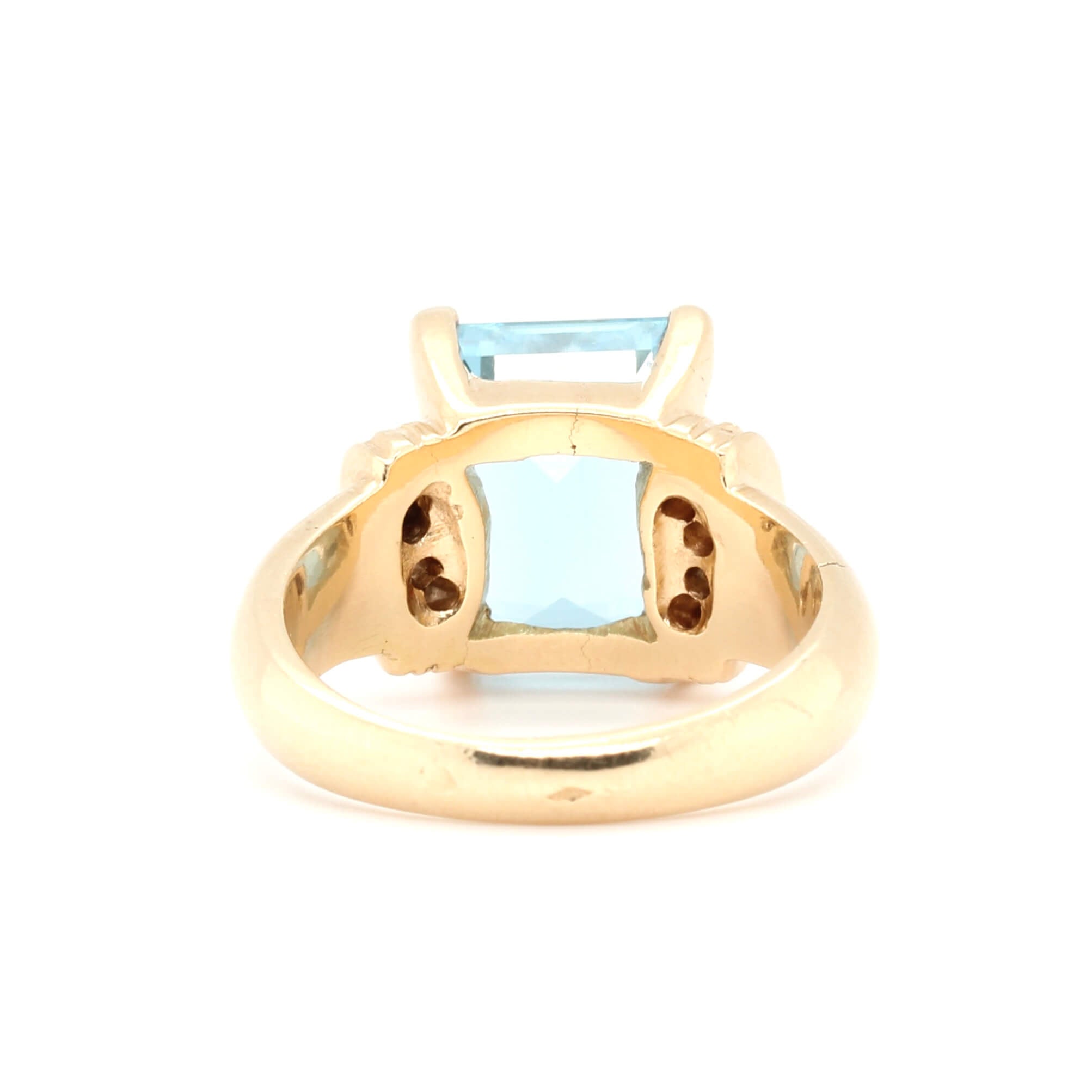 Aquamarine and Diamond Ring-Charlotte Sayers Antique Jewellery