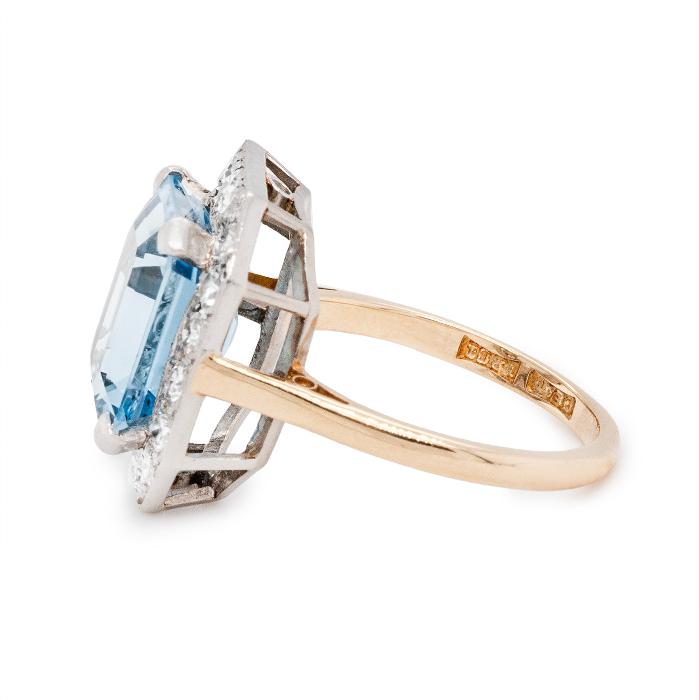 Aquamarine and Diamond Ring-Charlotte Sayers Antique Jewellery