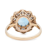 Aquamarine and Diamond Ring-Charlotte Sayers Antique Jewellery