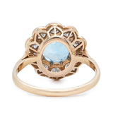 Aquamarine and Diamond Ring-Charlotte Sayers Antique Jewellery