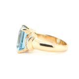 Aquamarine and Diamond Ring-Charlotte Sayers Antique Jewellery