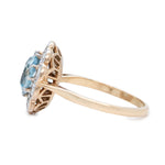 Aquamarine and Diamond Ring-Charlotte Sayers Antique Jewellery