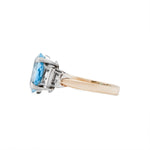 Aquamarine and Diamond Ring-Charlotte Sayers Antique Jewellery