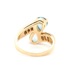 Aquamarine and Diamond Toi Et Moi Ring-Charlotte Sayers Antique Jewellery