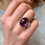 Art Deco Cabochon Amethyst Ring-Charlotte Sayers Antique Jewellery