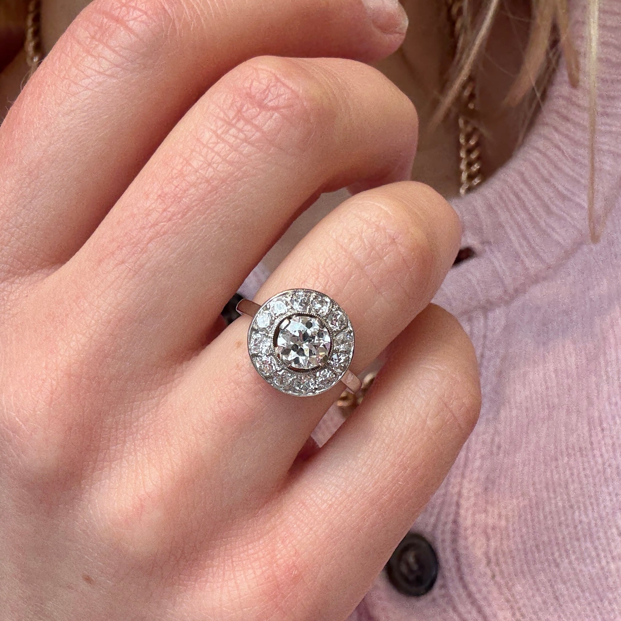 Art Deco Circular Diamond Ring-Charlotte Sayers Antique Jewellery