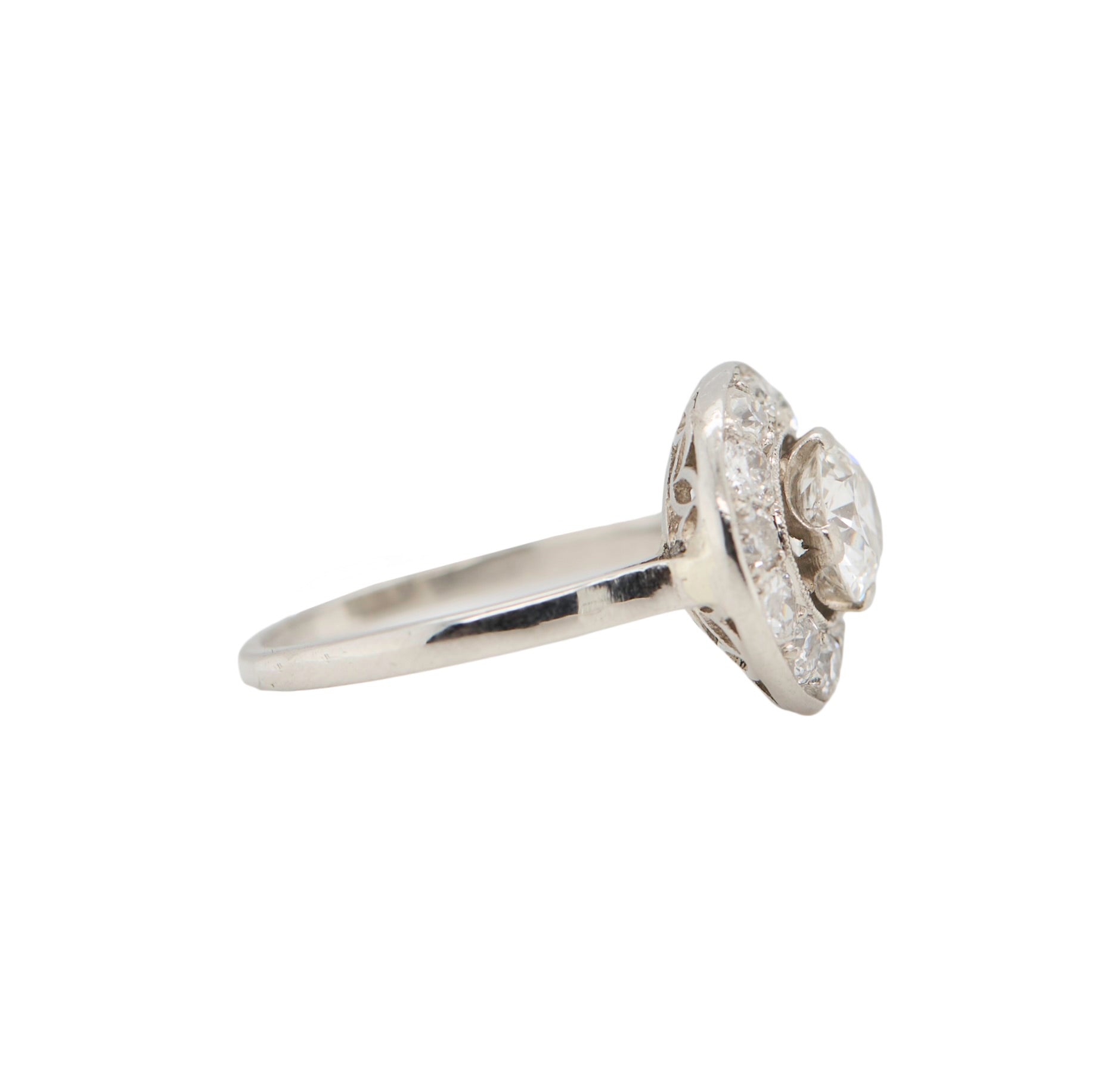 Art Deco Circular Diamond Ring-Charlotte Sayers Antique Jewellery