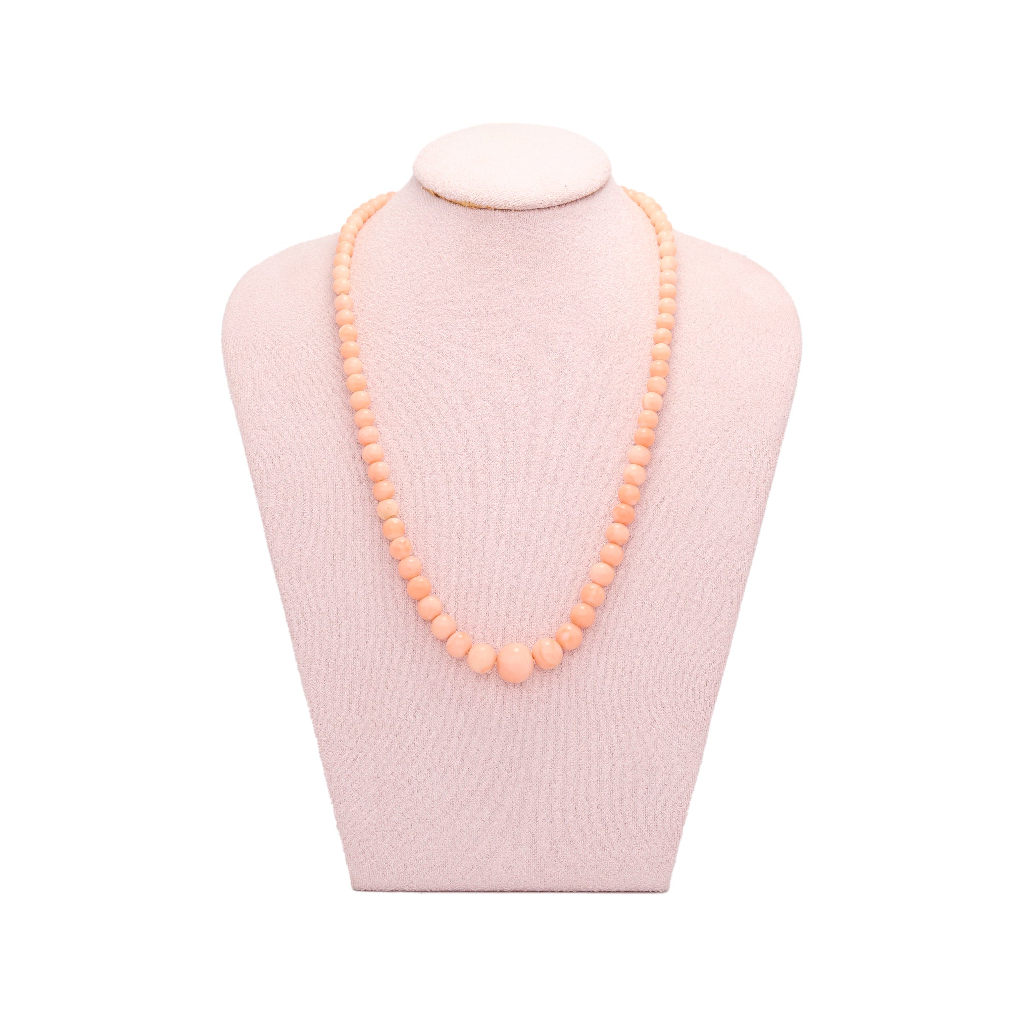 Art Deco Coral Necklace Earring Set-Charlotte Sayers Antique Jewellery