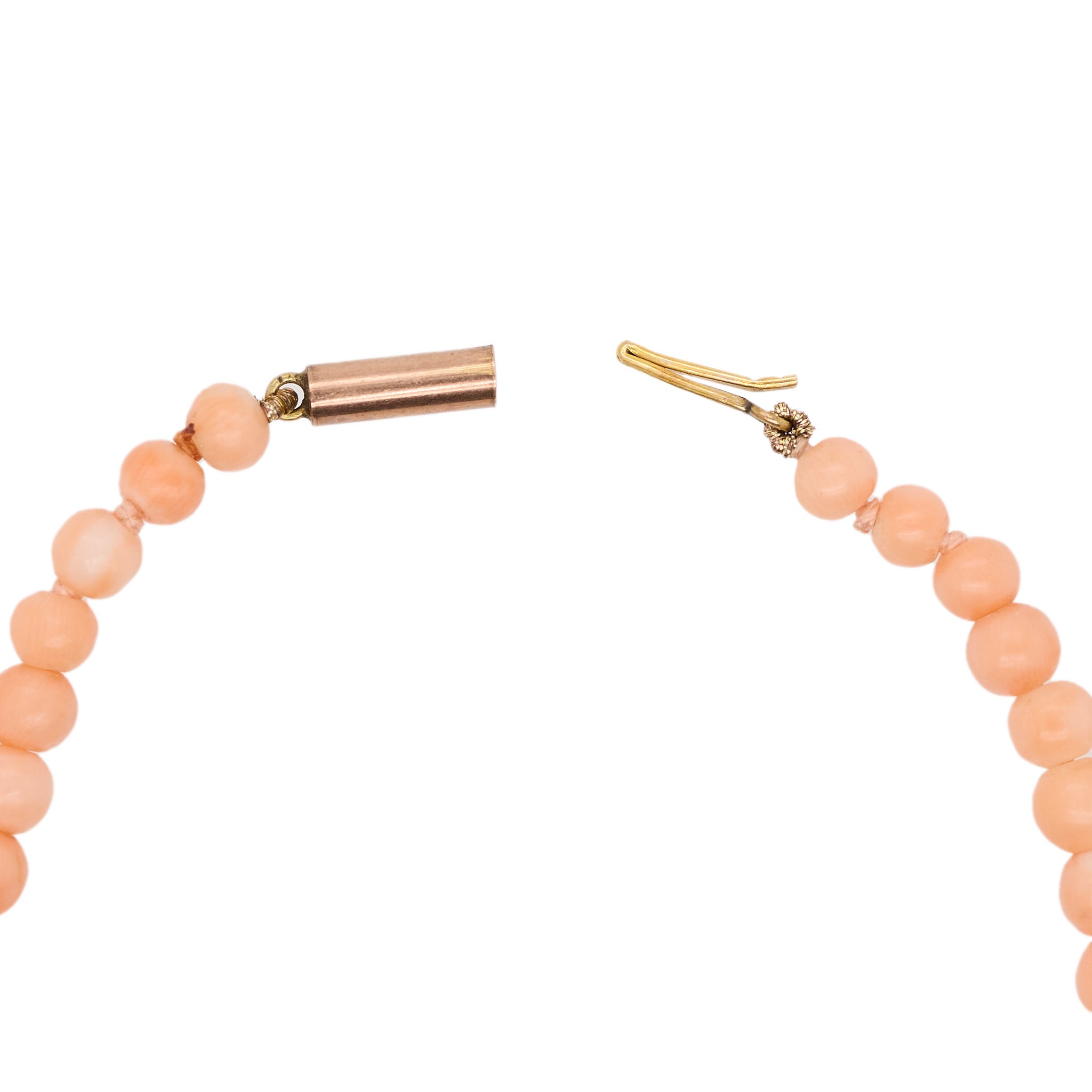 Art Deco Coral Necklace Earring Set-Charlotte Sayers Antique Jewellery