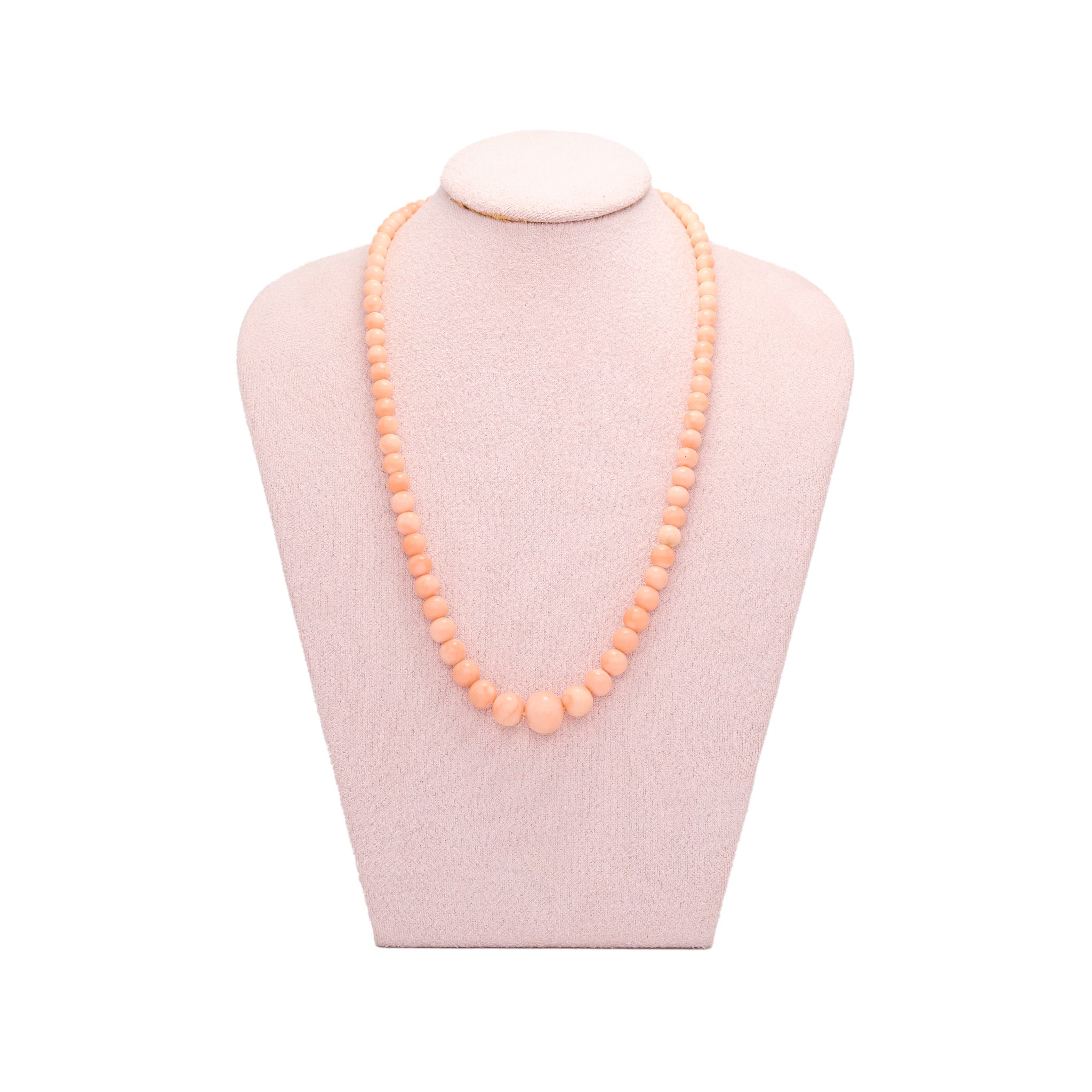 Art Deco Coral Necklace Earring Set-Charlotte Sayers Antique Jewellery