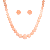 Art Deco Coral Necklace Earring Set-Charlotte Sayers Antique Jewellery