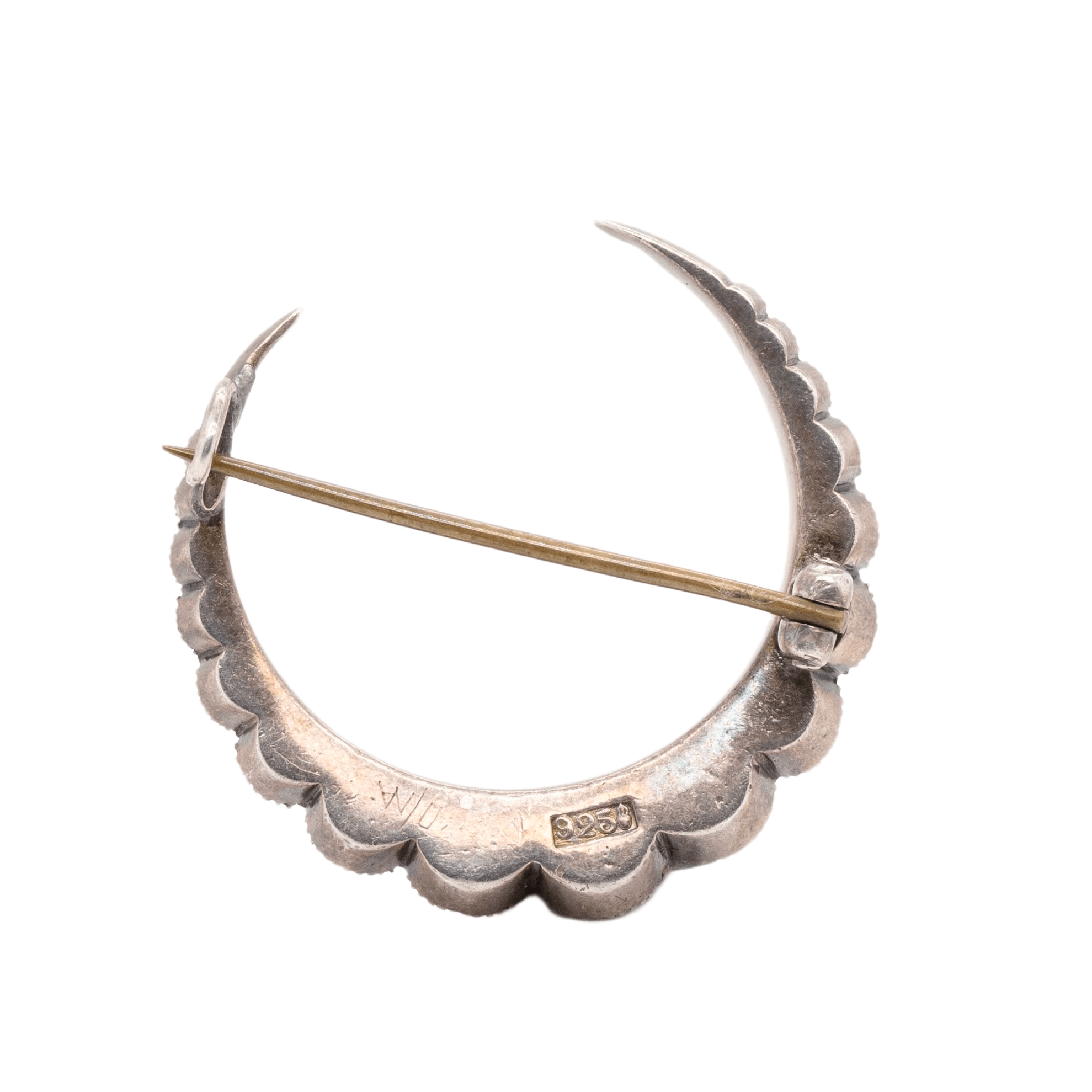 Art Deco Crescent Brooch-Charlotte Sayers Antique Jewellery