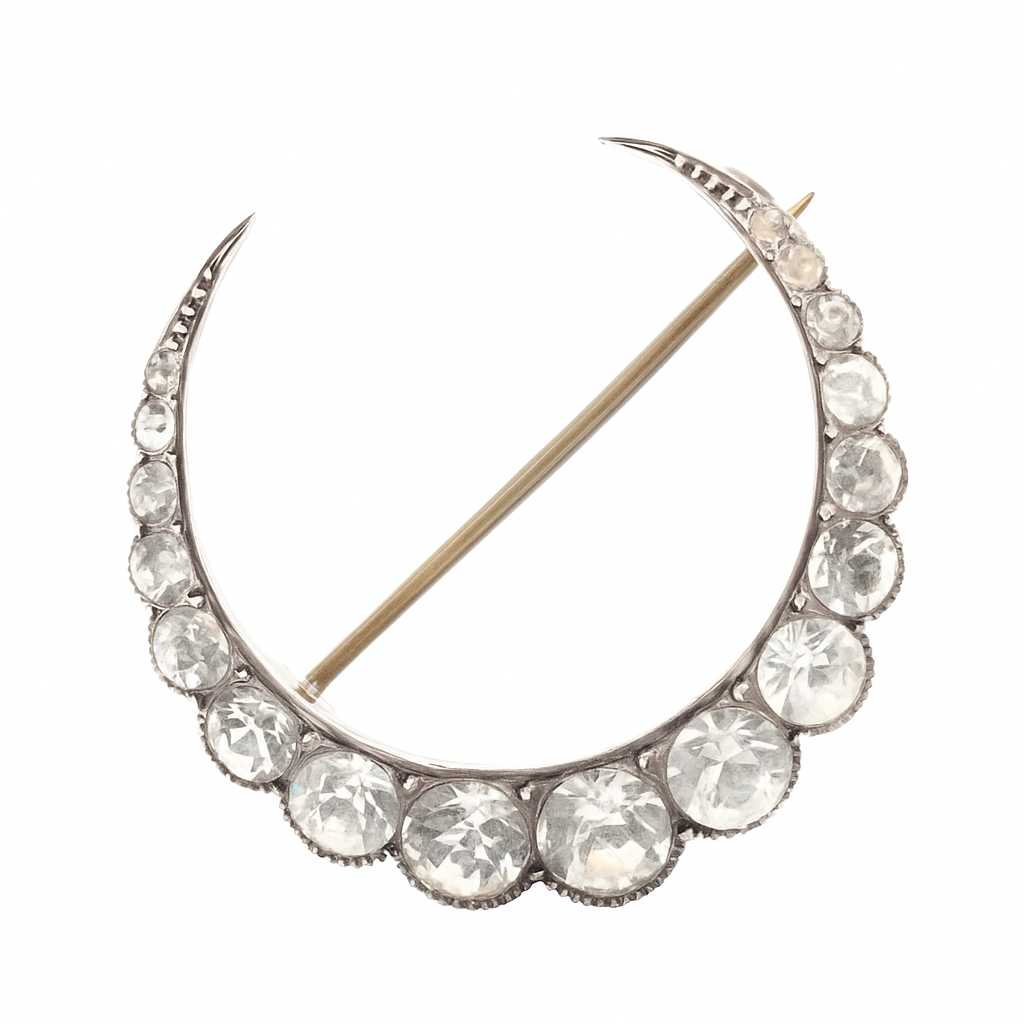 Art Deco Crescent Brooch-Charlotte Sayers Antique Jewellery