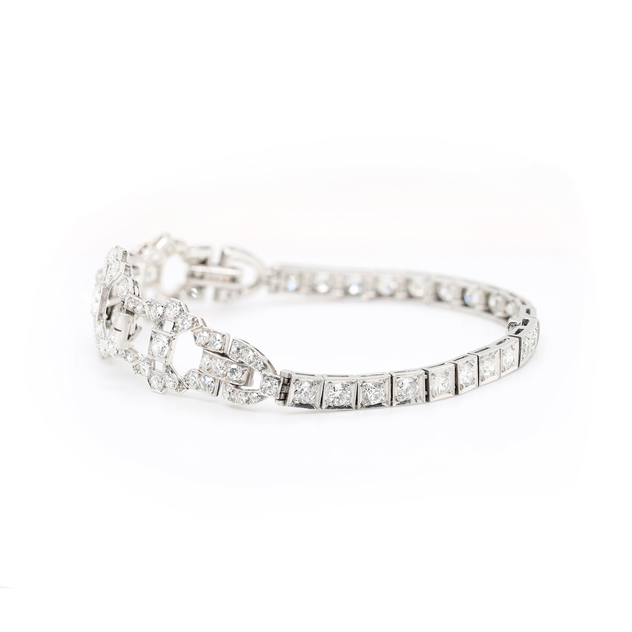 Art Deco Diamond Bracelet-Charlotte Sayers Antique Jewellery