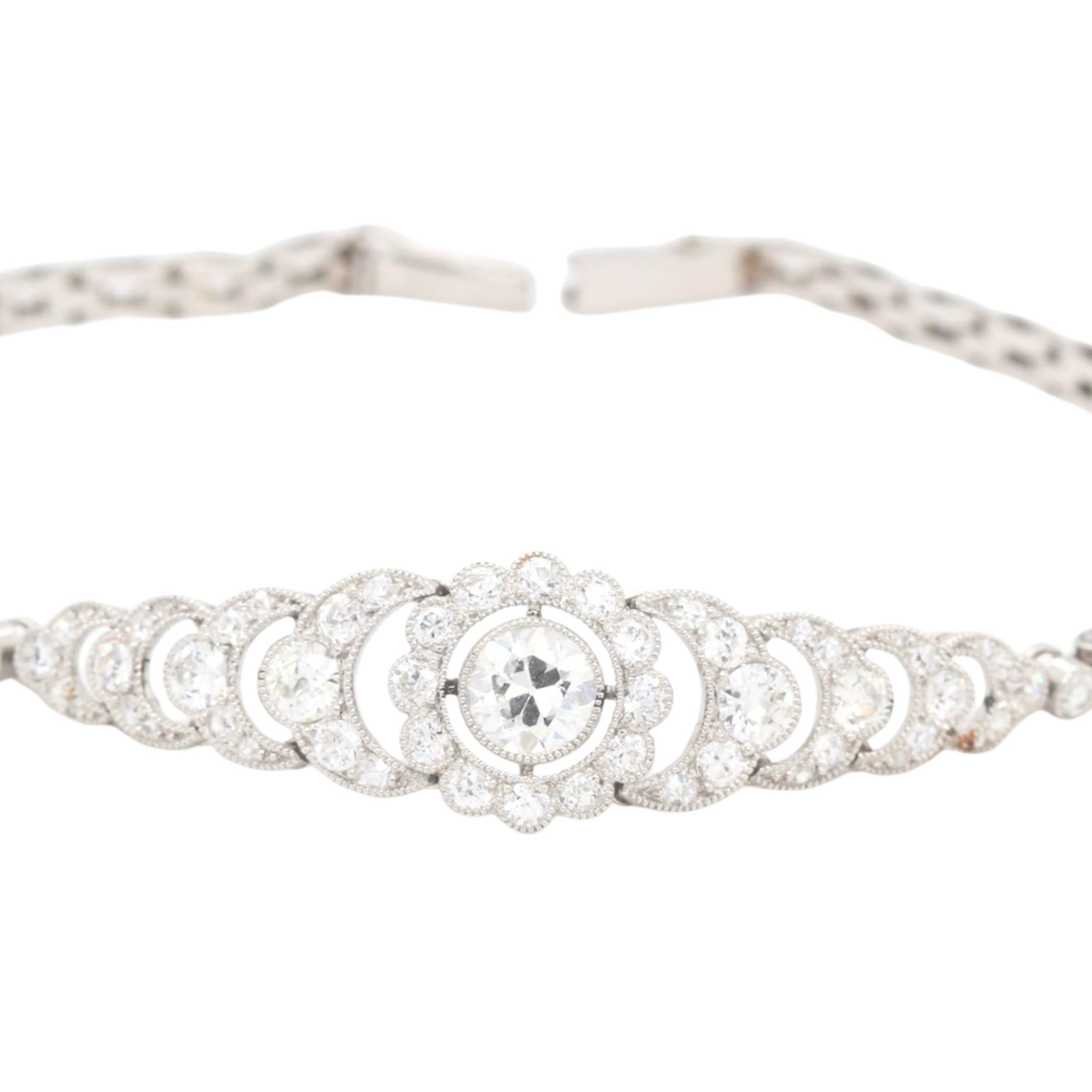 Art Deco Diamond Bracelet-Charlotte Sayers Antique Jewellery