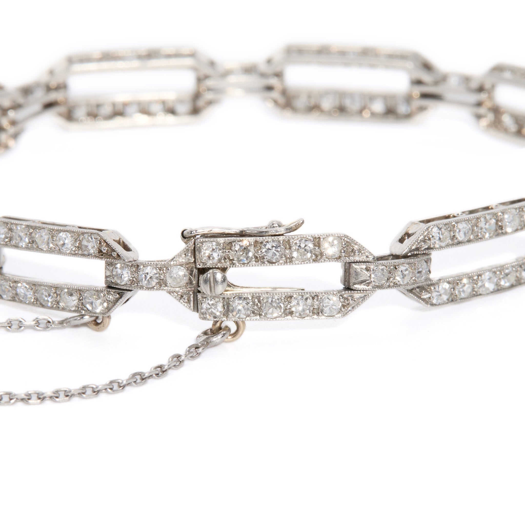 Art Deco Diamond Bracelet-Charlotte Sayers Antique Jewellery