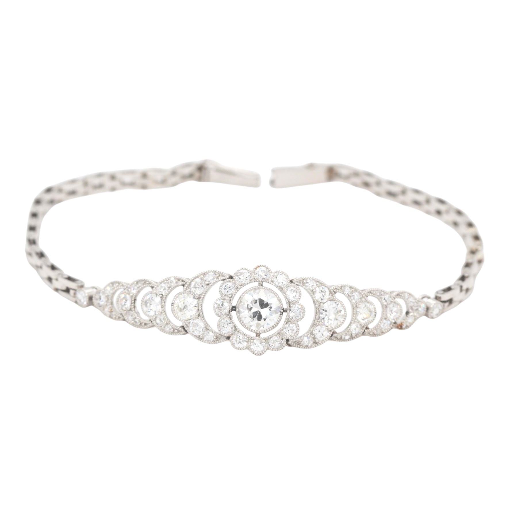Art Deco Diamond Bracelet-Charlotte Sayers Antique Jewellery