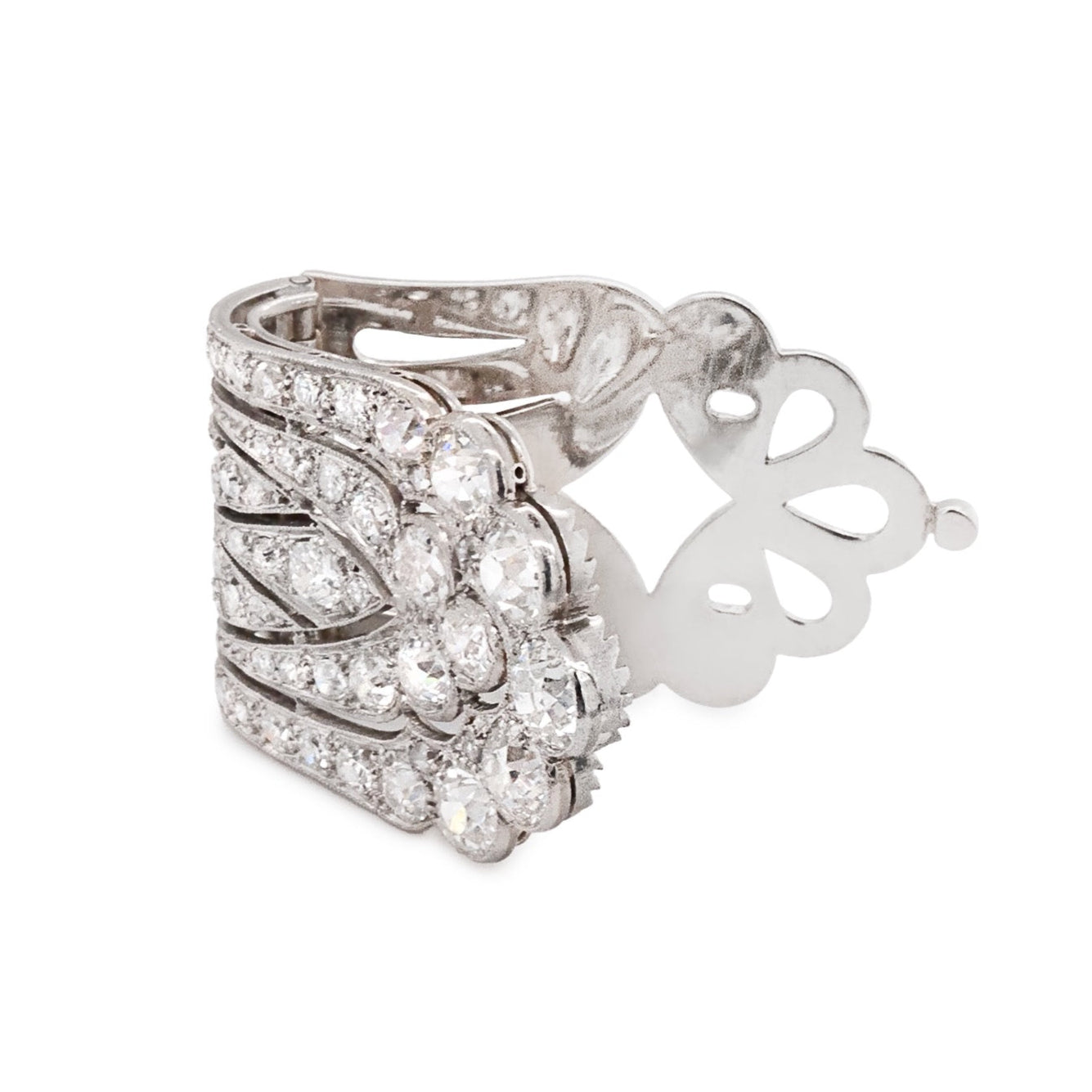Art Deco Diamond Clip-Charlotte Sayers Antique Jewellery