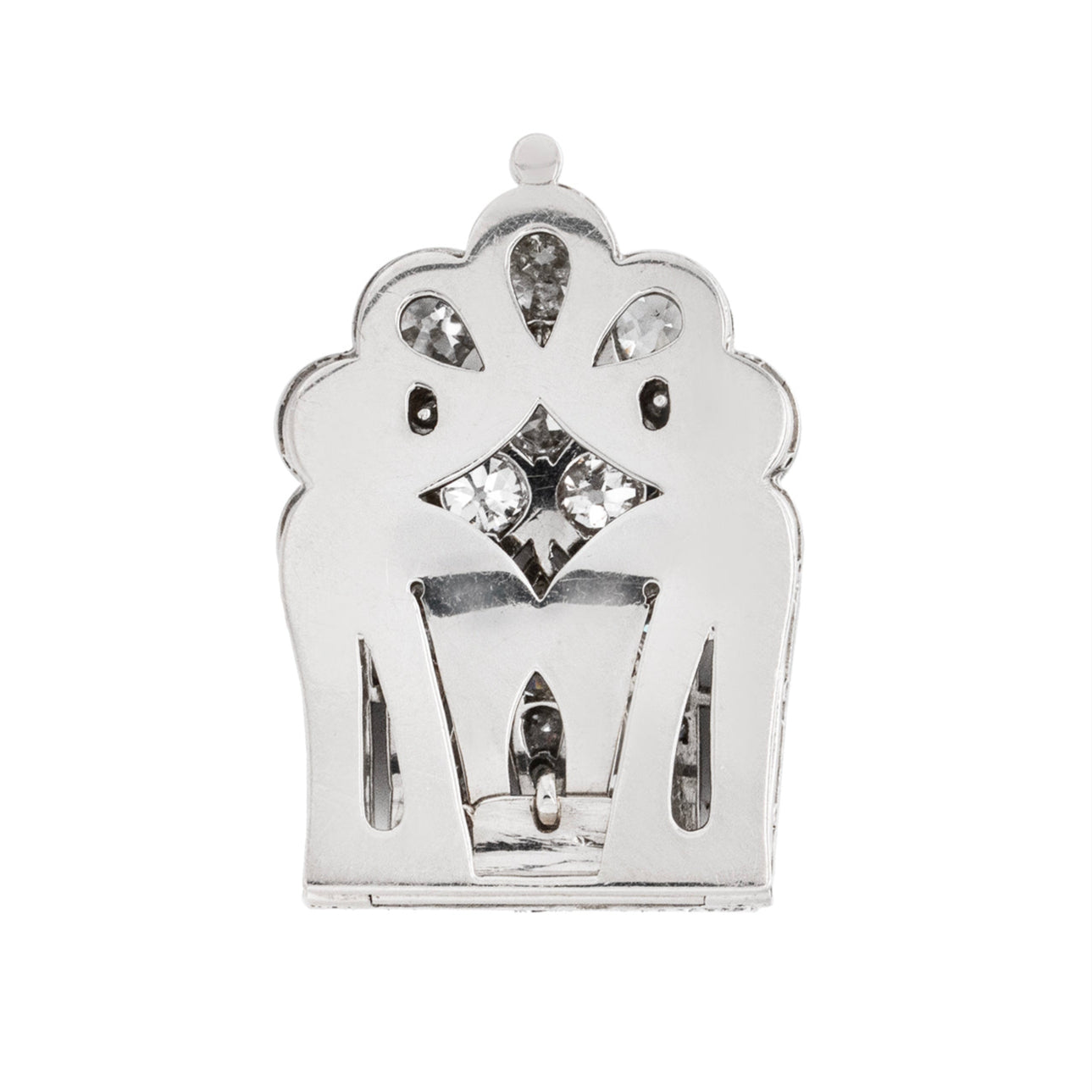Art Deco Diamond Clip-Charlotte Sayers Antique Jewellery