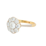 Art Deco Diamond Daisy Cluster Ring-Charlotte Sayers Antique Jewellery