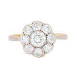 Art Deco Diamond Daisy Cluster Ring-Charlotte Sayers Antique Jewellery