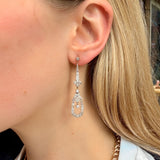 Art Deco Diamond Drop Earrings-Charlotte Sayers Antique Jewellery