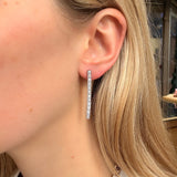 Art Deco Diamond Drop Earrings-Charlotte Sayers Antique Jewellery