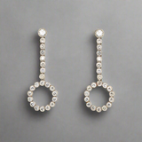 Art Deco Diamond Drop Earrings-Charlotte Sayers Antique Jewellery