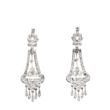 Art Deco Diamond Drop Earrings-Charlotte Sayers Antique Jewellery