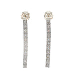 Art Deco Diamond Drop Earrings-Charlotte Sayers Antique Jewellery